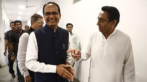 ம.பி.யில் பதவி விலகிய முதல்வர் கமல்நாத்துடன் சவுகான் திடீர் சந்திப்பு
