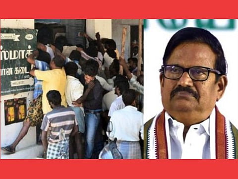 ஒரே நாளில் ரூ.220 கோடிக்கு மது விற்பனை: கரோனாவுக்கு எதிராக போராடும் வேளையில் பரப்பும் கூடாரமாக டாஸ்மாக் கடைகள் உள்ளது: கே.எஸ். அழகிரி வேதனை
