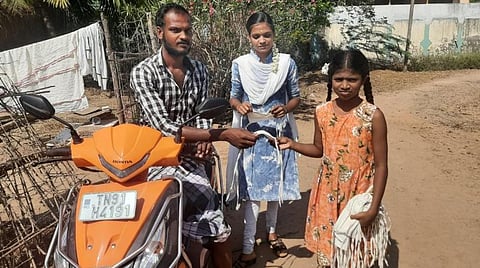 சிதம்பரம் அருகே வீடு வீடாகச் சென்று இலவச முகக் கவசம்; விழிப்புணர்வு ஏற்படுத்தும் 5-ம் வகுப்பு மாணவி: குவியும் பாராட்டு