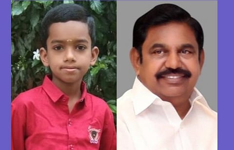 கரோனா நிவாரண நிதி: சேமிப்பை அளித்த 4-ம் வகுப்பு மாணவனுக்கு முதல்வர் பழனிசாமி பாராட்டு
