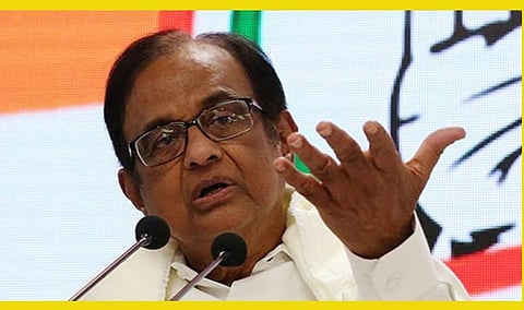 காங்கிரஸ் மூத்த தலைவர் ப.சிதம்பரம் : கோப்புப்படம்
