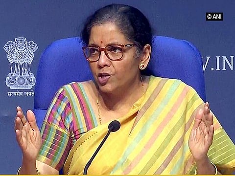 மத்திய நிதியமைச்சர் நிர்மலா சீதாராமன் பேட்டி அளித்த காட்சி: படம் ஏஎன்ஐ