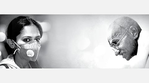 கரோனாவுக்குப் பிந்தைய வாழ்க்கைக்கு வழிகாட்டுகிறார் காந்தி!