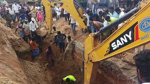 காரைக்குடியில் பாதாளச்சாக்கடை பணியில் மண் சரிந்து தொழிலாளி மரணம்