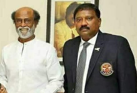 ரஜினியுடன் கராத்தே தியாகராஜன் | கோப்புப்படம்