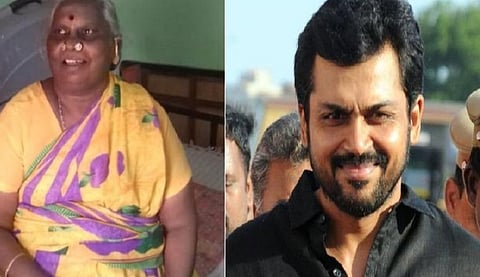 பருத்திவீரன் புகழ் பாடகி லட்சுமியம்மாளுக்கு உதவிக்கரம் நீட்டிய நடிகர் கார்த்தி
