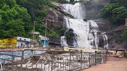 தென்காசி மாவட்டத்தில் பரவலாக மழை: குற்றாலம் அருவியில் வெள்ளப்பெருக்கு