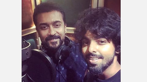ஜி.வி.பிரகாஷைப் பாராட்டியுள்ள சூர்யா
