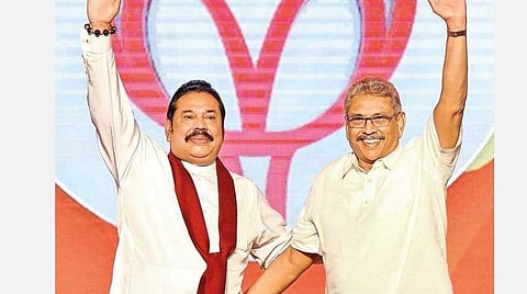 மகிந்தா ராஜபக்சே, அதிபர் கோத்தபாய ராஜபக்சே : கோப்புப்படம்