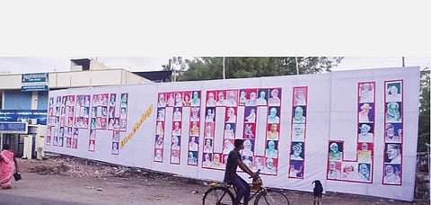 பாளை. ஐஐபி லெட்சுமிராமன் மெட்ரிக் பள்ளி 11-ம் வகுப்பு மாணவர் ஜி. மகாராஜன் வரைந்துள்ள மோடியின் வெவ்வேறு தோற்றத்திலான 114 உருப்படங்கள், அவரது பிறந்த நாளையொட்டி நேற்று காட்சிக்கு வைக்கப்பட்டன. படம் மு. லெட்சுமி அருண்
