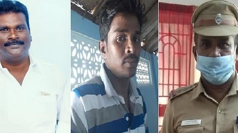 திருமணவேல், இளைஞர் செல்வன், காவல் ஆய்வாளர் ஹரிகிருஷ்ணன். (இடமிருந்து வலமாக)