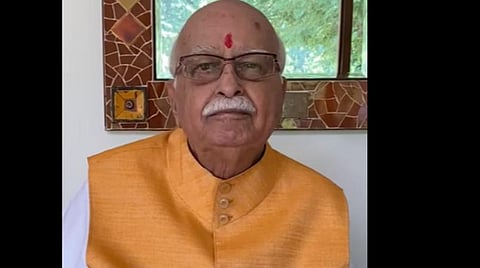 பாஜக மூத்த தலைவர் எல்.கே.அத்வானி வீடியோவில் பேசிய காட்சி: படம் | ஏஎன்ஐ.