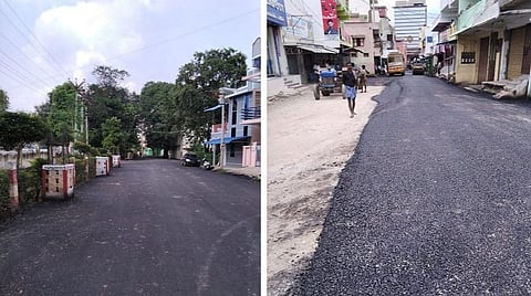 திருப்பத்தூர் நகராட்சியில் வீடுகளுக்கு பாதாள சாக்கடை இணைப்பு வழங்காமல் தார்ச்சாலை அமைக்கும் பணி நடந்துள்ளது.