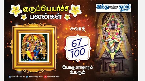சுவாதி நட்சத்திரக்காரர்களே! குருப்பெயர்ச்சி பலன்கள்; தேவையான உதவிகள்; கூடுதலான உழைப்பு; வீண் செலவு; ஆரோக்கிய பாதிப்பு!