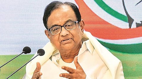 காங்கிரஸ் மூத்த தலைவர் ப.சிதம்பரம் : கோப்புப்படம்