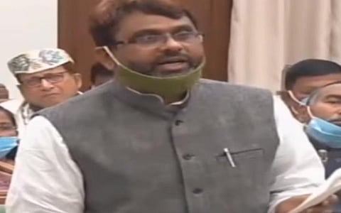 பிஹாரின் அகில இந்திய மஜ்லிஸ் முஸ்லிமின் கட்சி எம்எல்ஏ அக்தருல் இமான்.