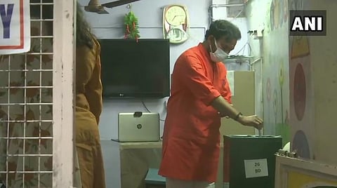 மத்திய உள்துறை இணையமைச்சர் கிஷண் ரெட்டி வாக்களித்தார்