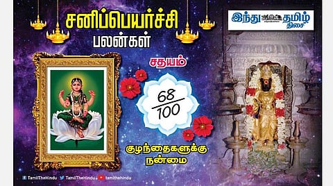 சனிப்பெயர்ச்சி பலன்கள் ; சதயம் நட்சத்திர அன்பர்களே! எதிர்கால சிந்தனை; உங்கள் பேச்சுதான் எதிரி; நிதியுதவி கிடைக்கும்; விருப்பமில்லாத டிரான்ஸ்ஃபர்!
