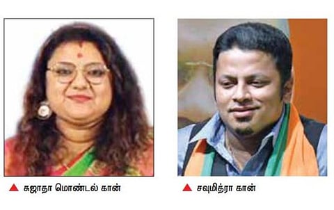 மம்தா கட்சியில் இணைந்தார் பாஜக எம்.பி.யின் மனைவி: விவாகரத்து செய்யப்போவதாக சவுமித்ரா கான் அறிவிப்பு