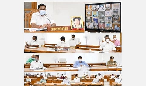 ஊரடங்கில் தளர்வு, உருமாற்ற கரோனா வைரஸ் அச்சுறுத்தல்: மாவட்ட ஆட்சியர்களுடன் முதல்வர் பழனிசாமி ஆலோசனை