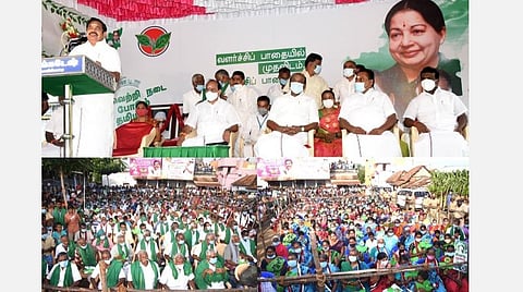 விவசாயிகள் உற்பத்திப்பொருட்களை அரசே கொள்முதல் செய்து வெளிநாடுகளுக்கு ஏற்றுமதிசெய்யும் திட்டம்: முதல்வர் பழனிசாமி பேச்சு
