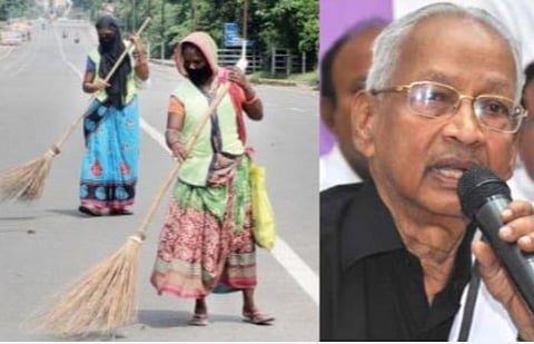 சென்னை மாநகராட்சி தூய்மைப் பணியாளர்கள் பணி நீக்கம்: கரோனா பெருந்தொற்றில் மக்கள் சேவைக்கு பரிசா?- முதல்வர் தலையிட கி.வீரமணி வலியுறுத்தல்