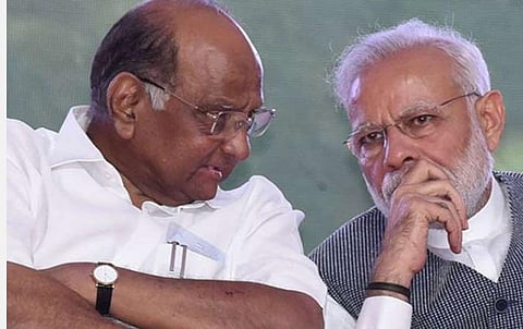 தேசியவாத காங்கிரஸ் தலைவர் சரத் பவார், பிரதமர் மோடி : கோப்புப்படம்