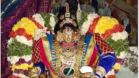 வெண்ணய்த்தாழி சேவையில் காட்சியளித்த நித்ய கல்யாணப் பெருமாள்.