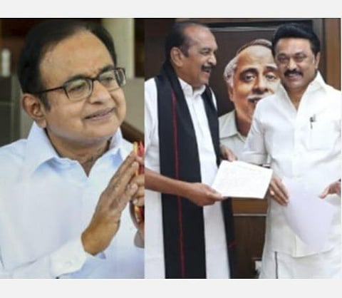 திமுக கூட்டணியில் காங்கிரஸ்; வலியுறுத்திய ப.சிதம்பரம்: வைகோவிடம் பாராட்டிய ஸ்டாலின்