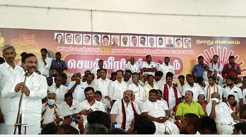 அரியலூரில் வேட்பாளர் அறிமுகக் கூட்டத்தில் பேசிய ஆ.ராசா.