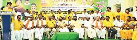 ராஜபாளையத்தில் நடைபெற்ற அதிமுக செயல் வீரர்கள் கூட்டத்தில் பேசிய அமைச்சர் கே.டி.ராஜேந்திரபாலாஜி.