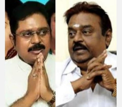 விஜயகாந்துடன் டிடிவி தினகரன் திடீர் சந்திப்பு