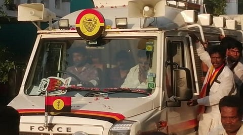 புதுச்சேரியில் தேமுதிக வேட்பாளர்களை ஆதரித்து விஜயகாந்த் பிரச்சாரம்
