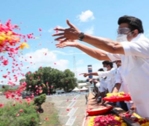 மேட்டூர் அணையிலிருந்து நீரை திறந்துவைத்த முதல்வர் மு.க.ஸ்டாலின்.