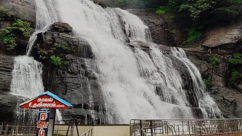 மேற்குத் தொடர்ச்சி மலைப் பகுதிகளில் பரவலாக மழை: குற்றாலம் அருவிகளில் தண்ணீர் ஆர்ப்பரிப்பு