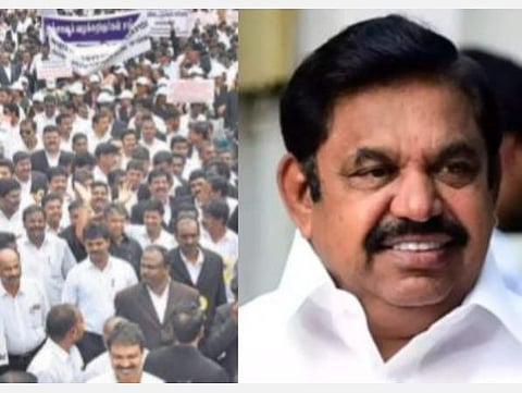 வழக்கறிஞர்களுக்கு நிவாரணம், கரோனாவால் உயிரிழந்த வழக்கறிஞர் குடும்பத்தினருக்கு ரூ.50 லட்சம் இழப்பீடு: எடப்பாடி பழனிசாமி கோரிக்கை