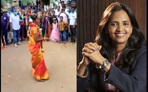 மணக்கோலத்தில் சிலம்பெடுத்து சுற்றிய இளம்பெண்: பாராட்டிய பெண் ஐஏஎஸ் அதிகாரி