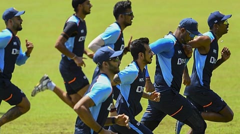 இலங்கையில் பயிற்சியில் ஈடுபட்ட இந்திய அணி வீரர்கள் | படம் உதவி ட்விட்டர்