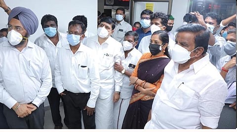 பல்வேறு திட்டப்பணிகளை ஆய்வு செய்த அமைச்சர் கே.என்.நேரு.