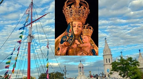 தூத்துக்குடி தூய பனிமய மாதா பேராலயத்தில் 2-வது ஆண்டாக பக்தர்கள் பங்கேற்பின்றி பெருவிழா கொடியேற்றம்