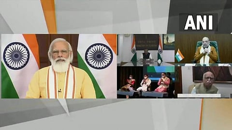 சோம்நாத் சிவ பார்வதி கோயில் அடிக்கல் நாட்டினார் பிரதமர் மோடி