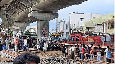 மதுரையில் பாலம் இடிந்து விழுந்து விபத்து: உ.பி. தொழிலாளி பலி
