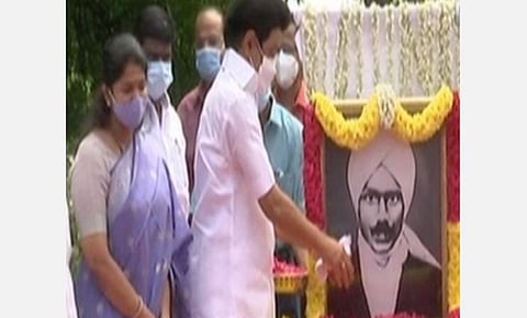 பாரதியாரின் உருவப் படத்துக்கு முதல்வர் ஸ்டாலின் மரியாதை
