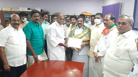 புதுச்சேரியில் செல்வகணபதி போட்டியின்றி எம்.பி.யாகத் தேர்வு