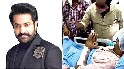 நடிகர் ஜூனியர் என்.டி.ஆர். (அடுத்த படம்) விஜயவாடா மருத்துவமனையில், உயிருக்கு போராடும் தனது ரசிகரின் கடைசி ஆசையை நிறைவேற்ற காணொலி மூலம் பேசும் நடிகர் ஜூனியர் என்.டி.ஆர்.