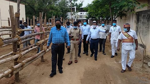 கந்திலி ஒன்றியத்தில் அமைக்கப்பட்டுள்ள வாக்கு எண்ணும் மையத்தில் மாவட்டத் தேர்தல் பார்வையாளர் காமராஜ், ஆட்சியர் அமர் குஷ்வாஹா, எஸ்.பி. பாலகிருஷ்ணன் ஆகியோர் ஆய்வு செய்தனர்.