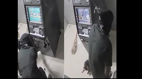 உடுமலை எஸ்பிஐ ஏடிஎம் மையத்தில் கொள்ளை முயற்சி: சிசிடிவி காட்சி வெளியானது
