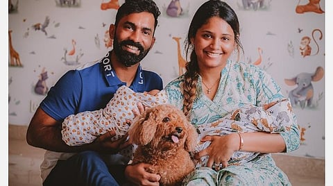 தினேஷ் கார்த்திக் - தீபிகா பல்லிகல் தம்பதிக்கு இரட்டை ஆண் குழந்தைகள்