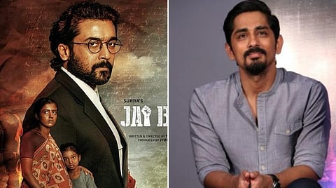 தமிழ் சினிமாவுக்கு என்னவொரு வெற்றி: 'ஜெய் பீம்' குறித்து சித்தார்த் புகழாரம்
