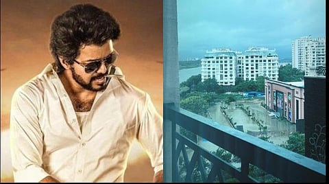 தண்ணீரில் மிதக்கும் ‘பீஸ்ட்’ ஷாப்பிங் மால் செட்: வைரலாகும் புகைப்படம்